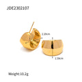 18K Gold-Plated Water Drop Stud Earrings — close-up detail — jewelry finish and design detail