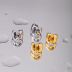 Fashion Versatile Simple Stainless Steel Ear Clips Earrings for Women Minimalist Smooth Ear Clips Cool Earrings