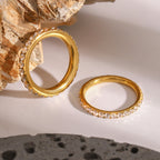 Jewelry Stainless Steel Zircon Ring18krings