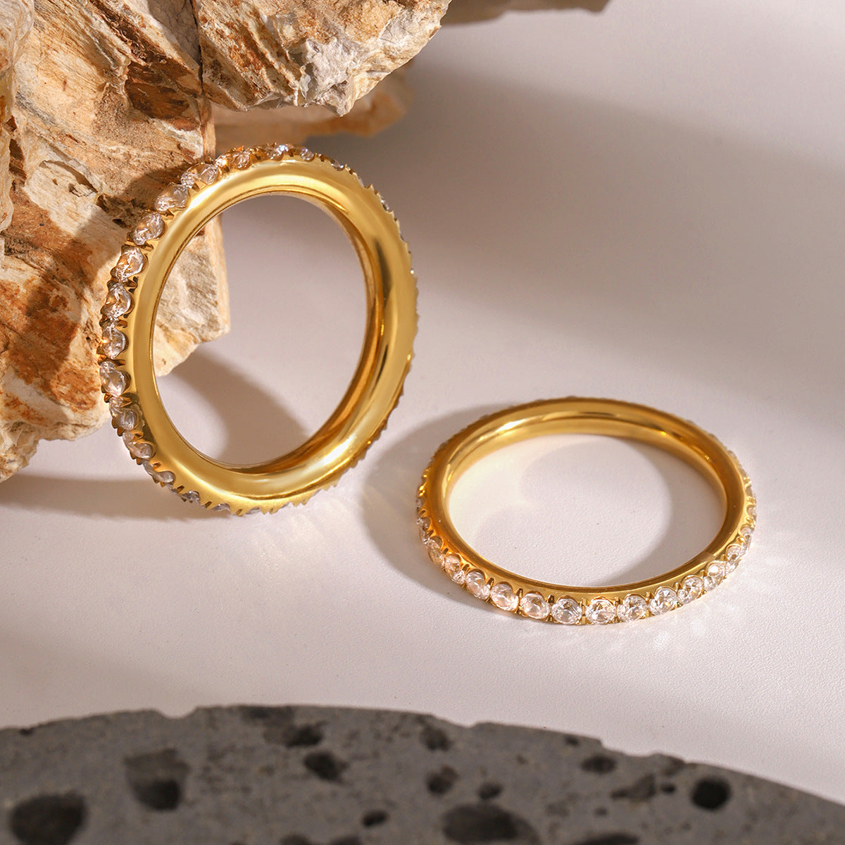 Jewelry Stainless Steel Zircon Ring18krings