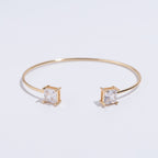 B0034 Accessories Geometric Square Glass Zircon Inlaid Open Adjustable Bracelet Bracelet Jewelry