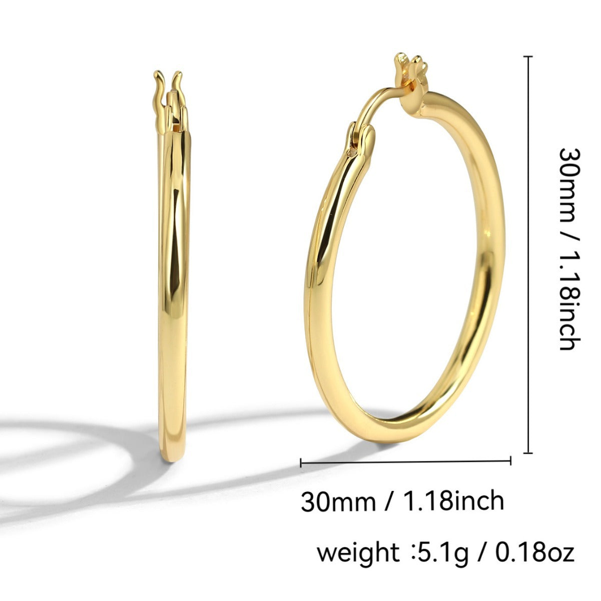 E0274 Source of Goods Minimalist Earrings Silver Needle Solid Round Coil Style Trendy Fashion Earrings