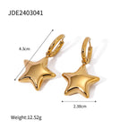 Five-pointed Star Jewelry Ring Non-fading Jewelry Necklace Stainless Steel Earrings