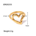 Gold-Plated Stainless Steel Hammered Heart Ring — jewelry construction