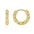 Gold-Plated Brass Hammered Sculptural Ear Cuff Earrings for private-label fashion jewelry buyers — jewelry finish and design detail