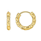 E0453 Irregular Design Sense Concave-Convex Earrings for Women Brass Gold-Plated Simple Hammered Texture Ear Cuffs