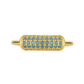 Gold-Plated Brass Minimalist Turquoise Ring styled for independent jewelry boutiques