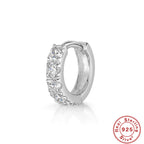 S925Sterling Silver Cartilage Piercing Diamond-Studded Hoop Earrings Ear Cuffs Ear Studs shien Hot-selling Punk Style Ear Cuff