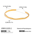 Gold-Plated Stainless Steel Bangle Bracelet with Cubic Zirconia Detail — jewelry construction