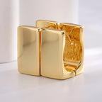 E0621 Unique Simple Versatile Geometric Square Earrings for Women Brass Gold-Plated Fashion Minimalist Ear Accessories