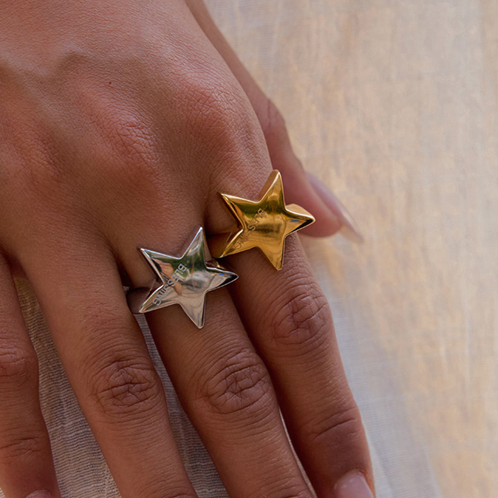 Five-pointed Star Ring Non-fading Jewelry rings Ornament