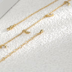 N0188 New Fashion Design White Zircon Necklace for Women Simple Versatile Tassel Chain Collarbone Chain