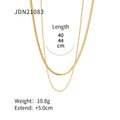 18K Gold-Plated Brass Snake Floral Necklace with gold-tone brass construction