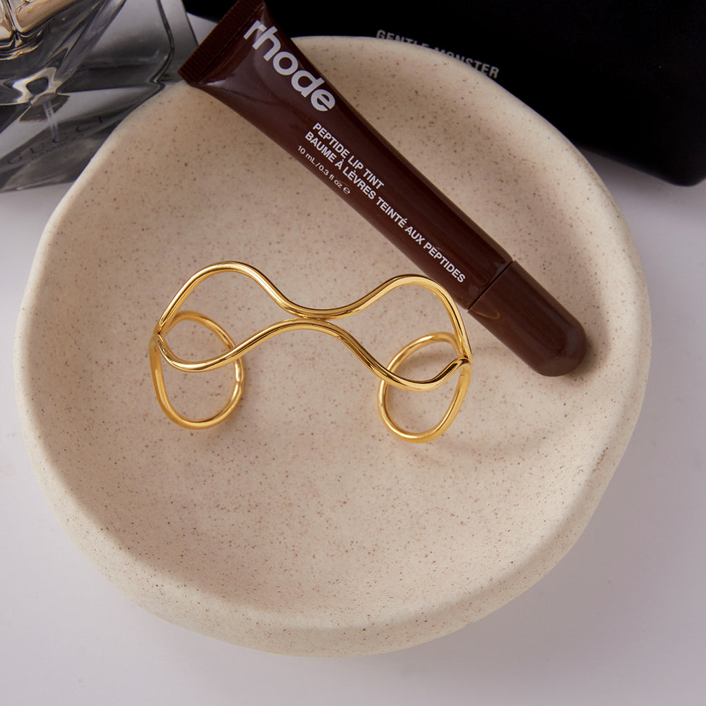 2H Double Layer Bracelet Non-Fading Line Open Bangle Stainless Steel Jewelry for Women