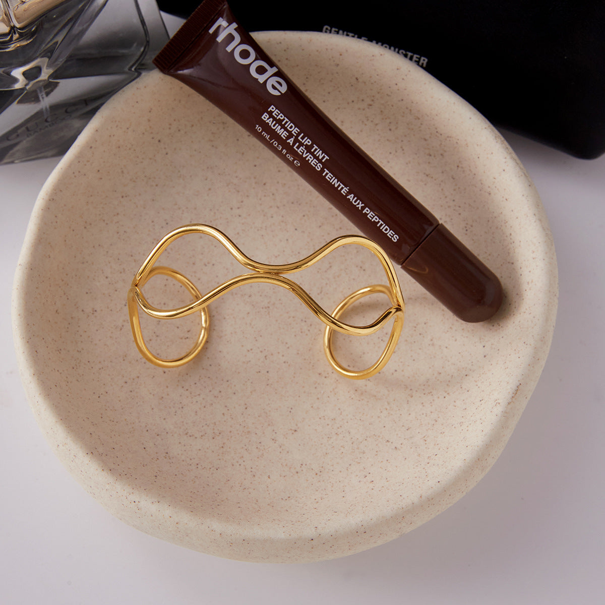 2H Double Layer Bracelet Non-Fading Line Open Bangle Stainless Steel Jewelry for Women