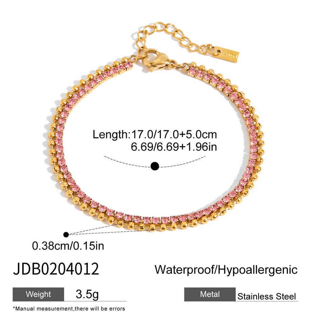 Stainless Steel Zircon Bracelet Women's Jewelry Non-Fading Jewelry