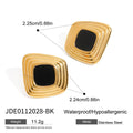 Modern Gold-Tone Stainless Steel Earrings with gold-tone stainless steel construction