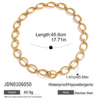 Simple Geometric Circle Necklace for Women Collarbone Chain Stainless Steel Jewelry