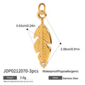 Gold-Plated Stainless Steel Pendant Charm — additional angle — jewelry finish and design detail