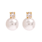 2H Stainless Steel Pearl Stud Earrings18k Non-Fading Gold Earrings