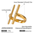 Gold-Plated Sculptural Statement Stainless Steel Ring — alternate angle — jewelry finish and design detail