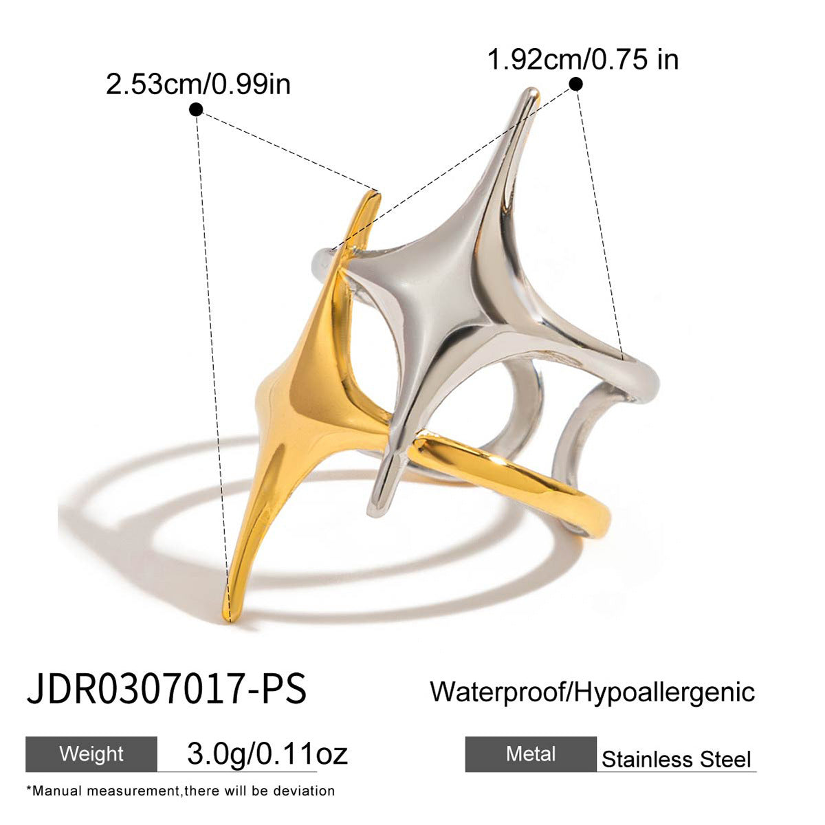 Color matching ring that doesn't fade, women's jewelry, stainless steel