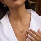 2H Zircon Necklace Women's Collarbone Chain Non-Fading Jewelry Stainless Steel