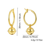 Gold-Plated Brass Openwork Earrings with gold-tone brass construction