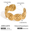 Seashell Gold-Plated Stainless Steel Bangle Bracelet — jewelry construction