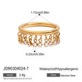 Gold-Tone Stainless Steel Cubic Zirconia Tassel Ring styled for independent jewelry boutiques