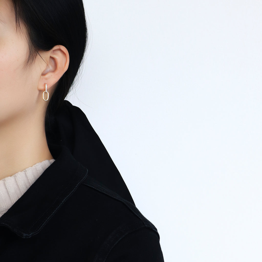 E0078 Minimalist Cool Style Earrings Geometric Earrings Women's Fashion Diamond Design Earrings