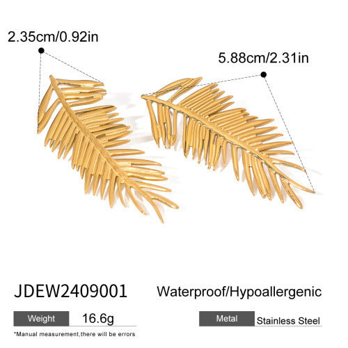 Stainless Steel Color Block Round Stud Earrings Earrings