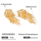 Stainless Steel Color Block Round Stud Earrings Earrings