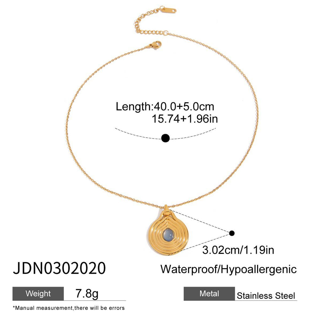 2H Original Design Jewelry Stainless Steel Necklace Design Sense Earrings Ring Non-Fading