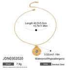 2H Original Design Jewelry Stainless Steel Necklace Design Sense Earrings Ring Non-Fading