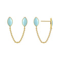 Gold-Plated Brass Teardrop Enamel Stud Earrings styled for independent jewelry boutiques — jewelry finish and design detail