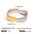 Cubic Zirconia Stainless Steel Ring in Gold-Plated — Statement Style — jewelry construction