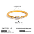 Bee Stainless Steel Gold-Plated Bracelet — finish and profile — jewelry finish and design detail