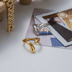 Water Drop Ring Non-Fading Jewelry rings Stainless Steel Jewelry