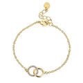 Gold-Plated Crystal-Set Stud Bracelet — jewelry construction