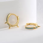 CYE0516 Fashion Punk Style Hip-Hop Unique Earrings for Women Blue Turquoise Minimalist Earrings