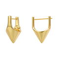 Gold-Plated Brass Geometric Earrings in a gold-tone brass finish