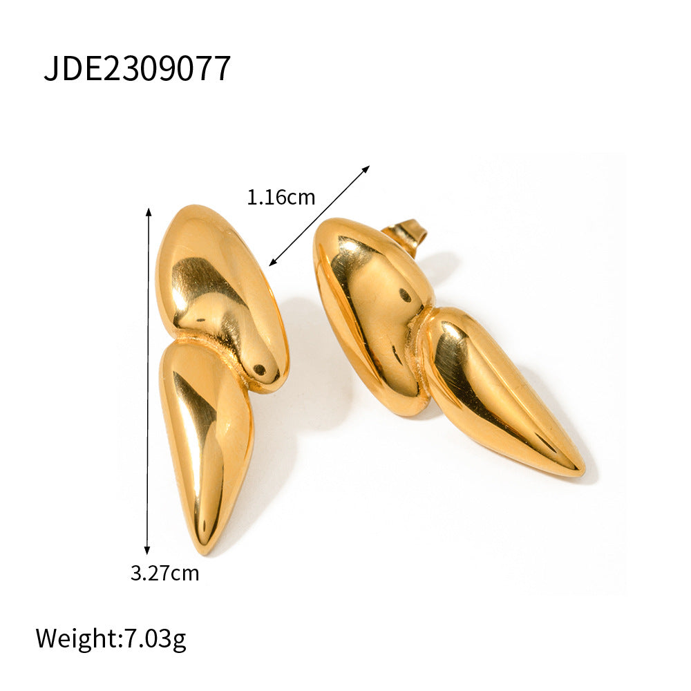 2H Lava Earrings Stainless Steel Stud Earrings Jewelry earrings