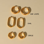 Stainless Steel Circle Earrings Ear Jewelry Non-Fading Accessories Stud Earrings for Women