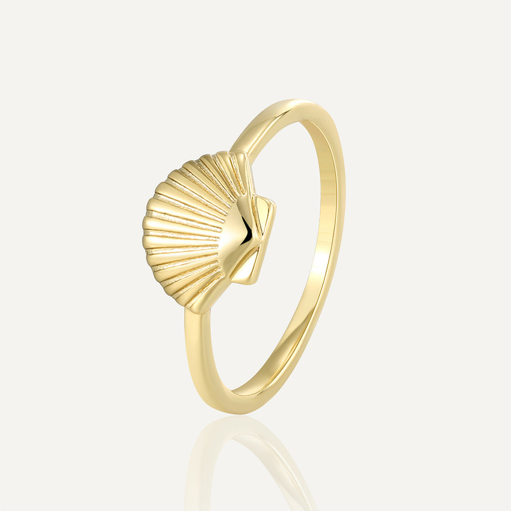 R0682 Vintage Fashion Vacation Ring for Women Hot Sale Shell Design Tail Ring
