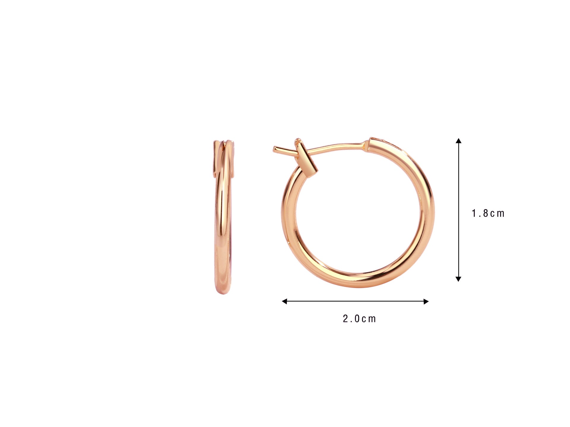 E0307 Simple Versatile Geometric Round Small Hoop Earrings for Women, Multiple Sizes, Gold-Plated Minimalist Ear Cuffs