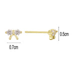 SE0277 S925Silver Bowknot Earrings for Women with Sparkling Diamonds, New Sweet Trendy Ear Piercing Jewelry