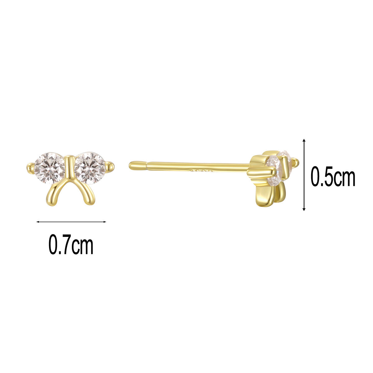 SE0277 S925Silver Bowknot Earrings for Women with Sparkling Diamonds, New Sweet Trendy Ear Piercing Jewelry