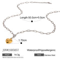 Gold-Plated Heart Enamel Choker Stainless Steel Necklace — jewelry construction