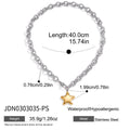 Star Stainless Steel Gold-Plated Necklace — close-up detail — jewelry finish and design detail